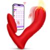 Wearable Vibrator for Women, APP Remote Vibrator for G Spot and Clit Stimulator, Wiggling Heated Vibrator for Couples Play