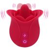 Rose Shaped Tongue Vibrator, Rose Sex Toy with 9 Licking, Quiet Licking Vibrator for Women Clitoral, Nipple, Vaginal