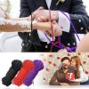 2pack Silk Rope Long Rope, Skin Friendly Soft Rope Durable, 5M 8 mm Multipurpose Long Satin Braided Twisted Rope (Black, Red)