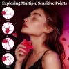 Rose Shaped Tongue Vibrator, Rose Sex Toy with 9 Licking, Quiet Licking Vibrator for Women Clitoral, Nipple, Vaginal