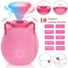 Discreet 10 Speed Personal Massage Rose Vibrator sucking Massager for Women